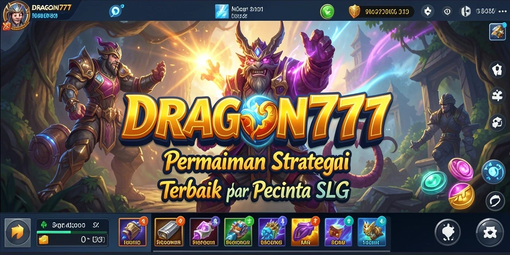 Tangkapan layar menunjukkan pertempuran epik dalam DRAGON777.