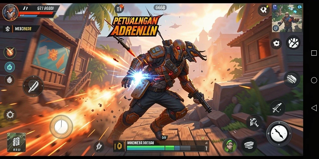 Tangkapan layar utama G668 menampilkan aksi seru dalam gameplay.