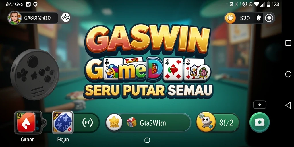 Tampilan gameplay seru dalam permainan domino GASWIN.
