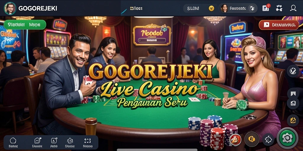Tampilan gameplay Live Casino yang mendebarkan di GOGOREJEKI.