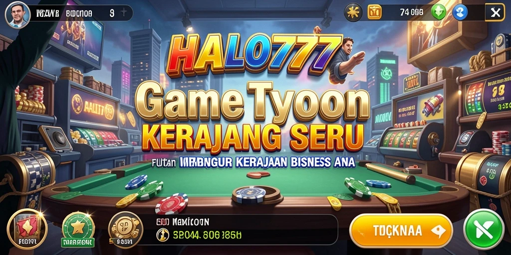 Tampilan gameplay seru dalam HALO777 yang menunjukkan pengelolaan bisnis.