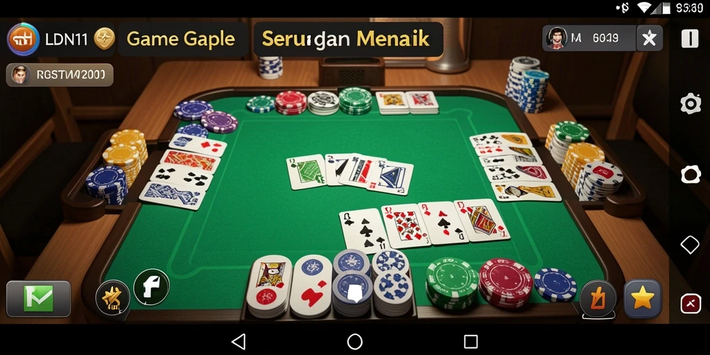 Gameplay seru LDN11 saat bermain Gaple dengan teman.