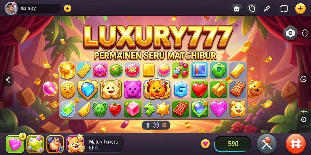 Tampilan gameplay LUXURY777 yang penuh warna dan menarik.