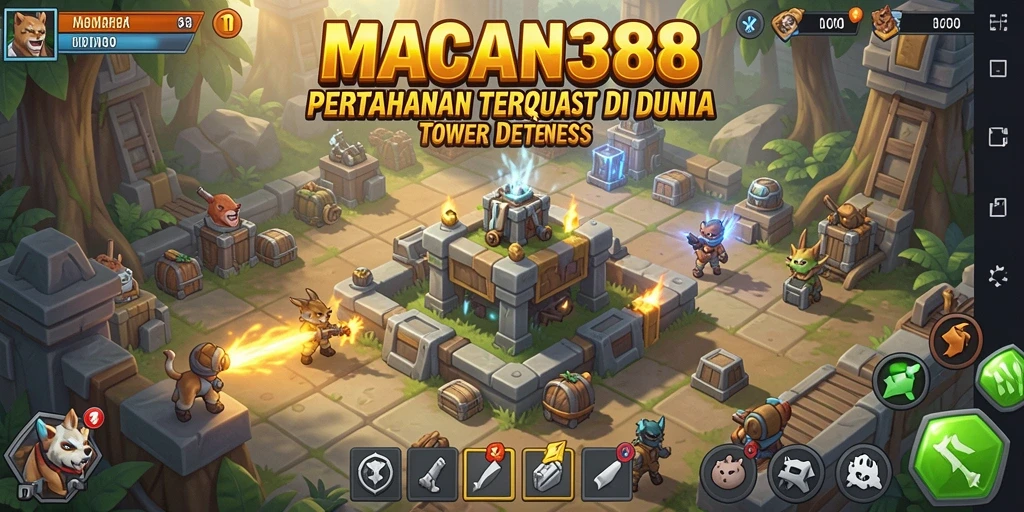 Tampilan gameplay MACAN388 yang menegangkan dalam Tower Defense.
