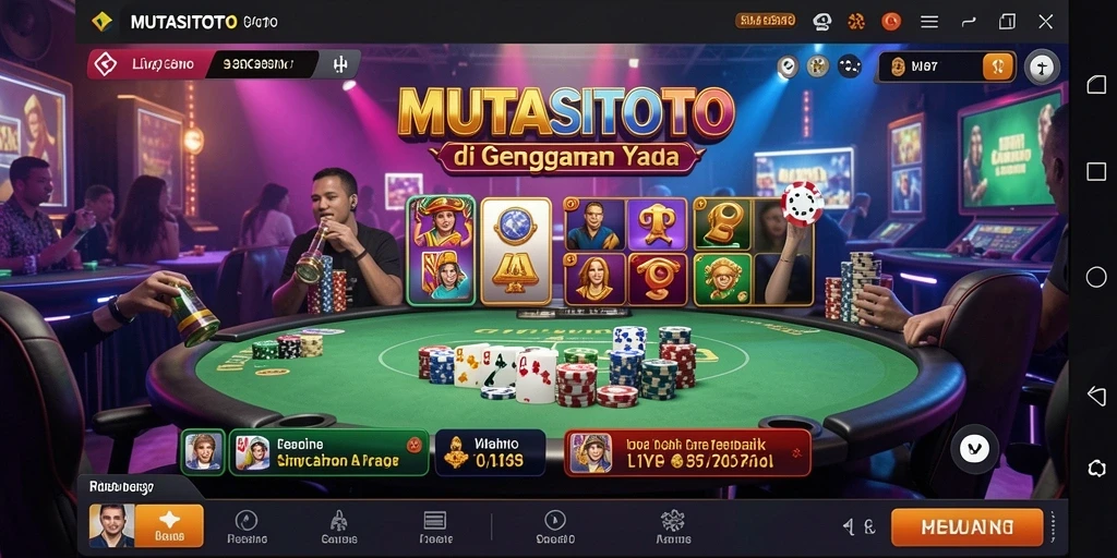 Tampilan gameplay Live Casino yang menarik dan interaktif di MUTASITOTO.