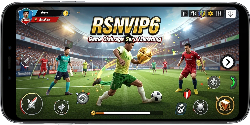 Tangkapan layar menampilkan aksi seru gameplay olahraga di RSNVIP6.