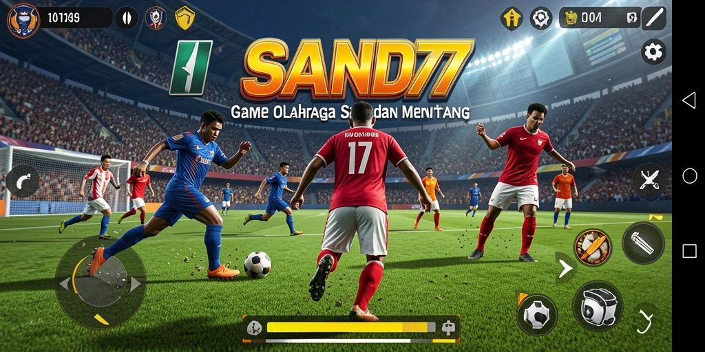 Tampilan utama gameplay SAND77 yang menegangkan dan dinamis.