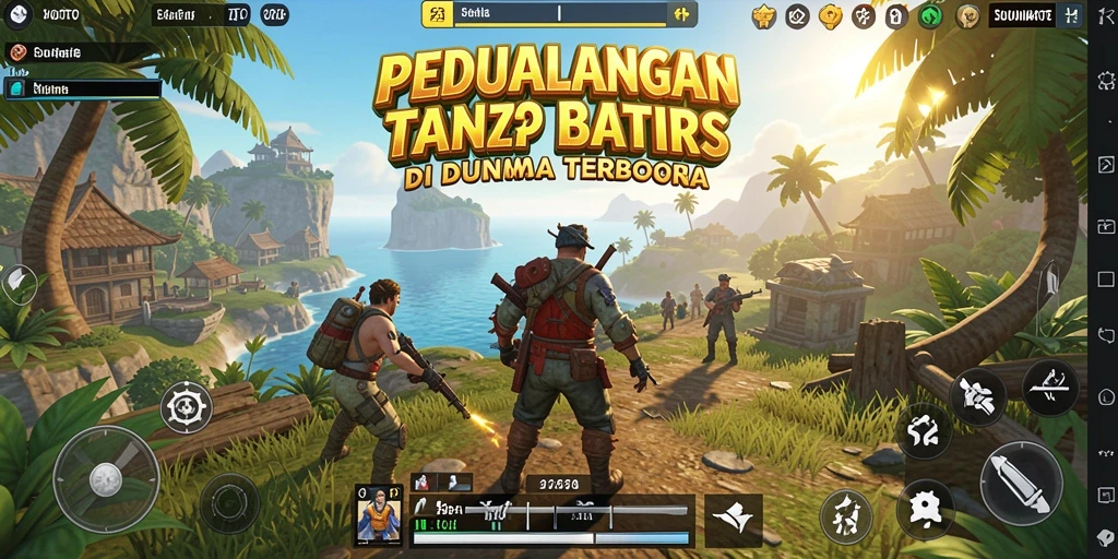 Screenshot utama gameplay Open World SEDUNIATOTO, menunjukkan petualangan seru.