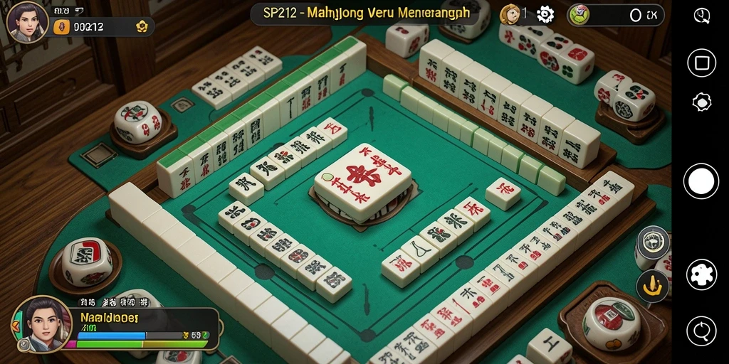 Screenshot gameplay SP212 menunjukkan besarnya keseruan dalam permainan Mahjong.