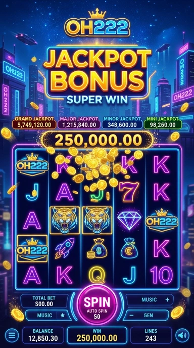 Tampilan utama aplikasi oh222 yang informatif.